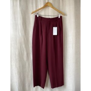 Zara Burgundy Tapered Dress Pant